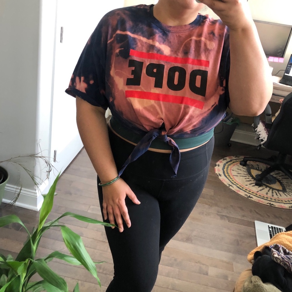 ♻️UPCYCLED ‘Dope’ Crop T-shirt